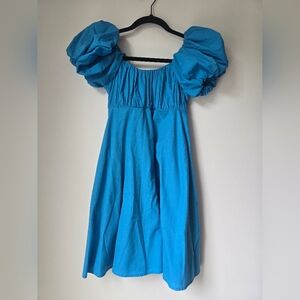 Abercrombie & Fitch Blue Puff Sleeve Dress
